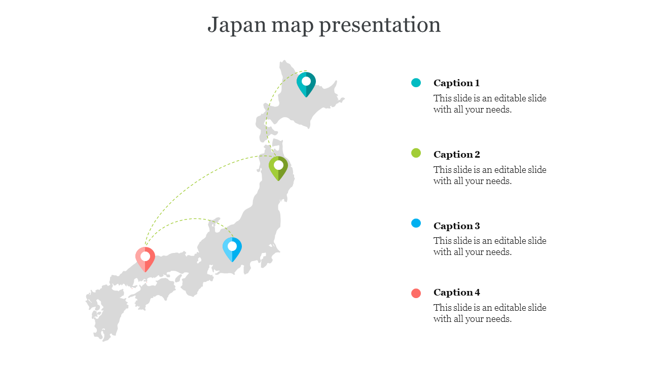 Japan map presentation 
